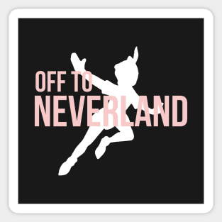 Off to Neverland Millennial Pink Sticker